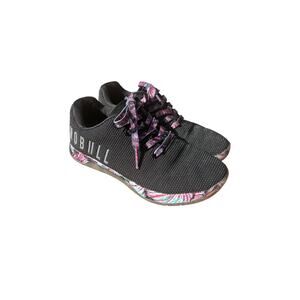 NOBULL Midnight Palm Shoes Mens Sz 5 Womens Sz 6.5 M Black Trainers Running